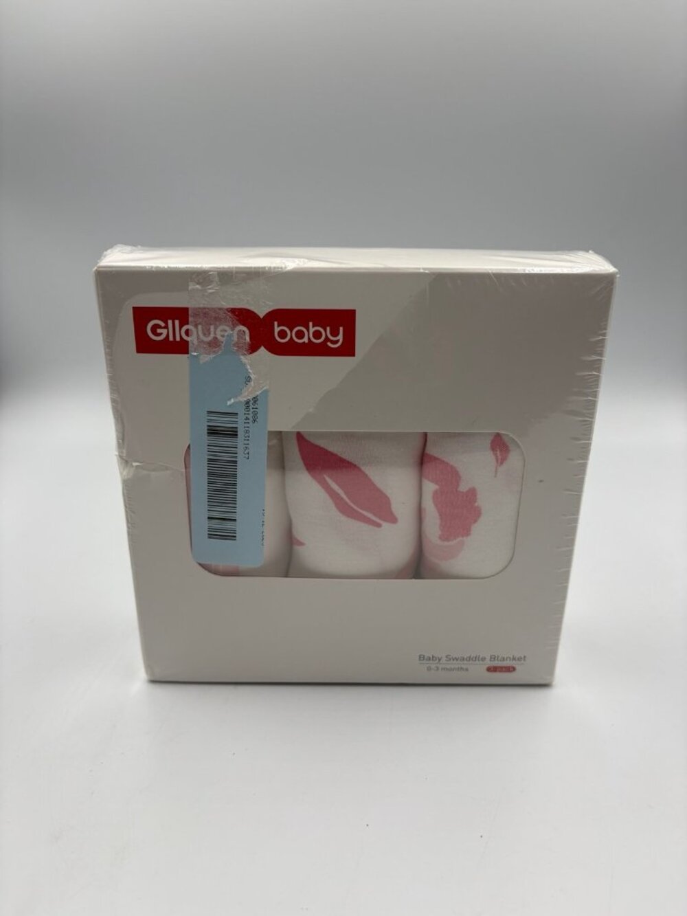 Gllquen Baby Organic Cotton Swaddle Blanket 3-Pack 0-3 Months Newborn - NEW
